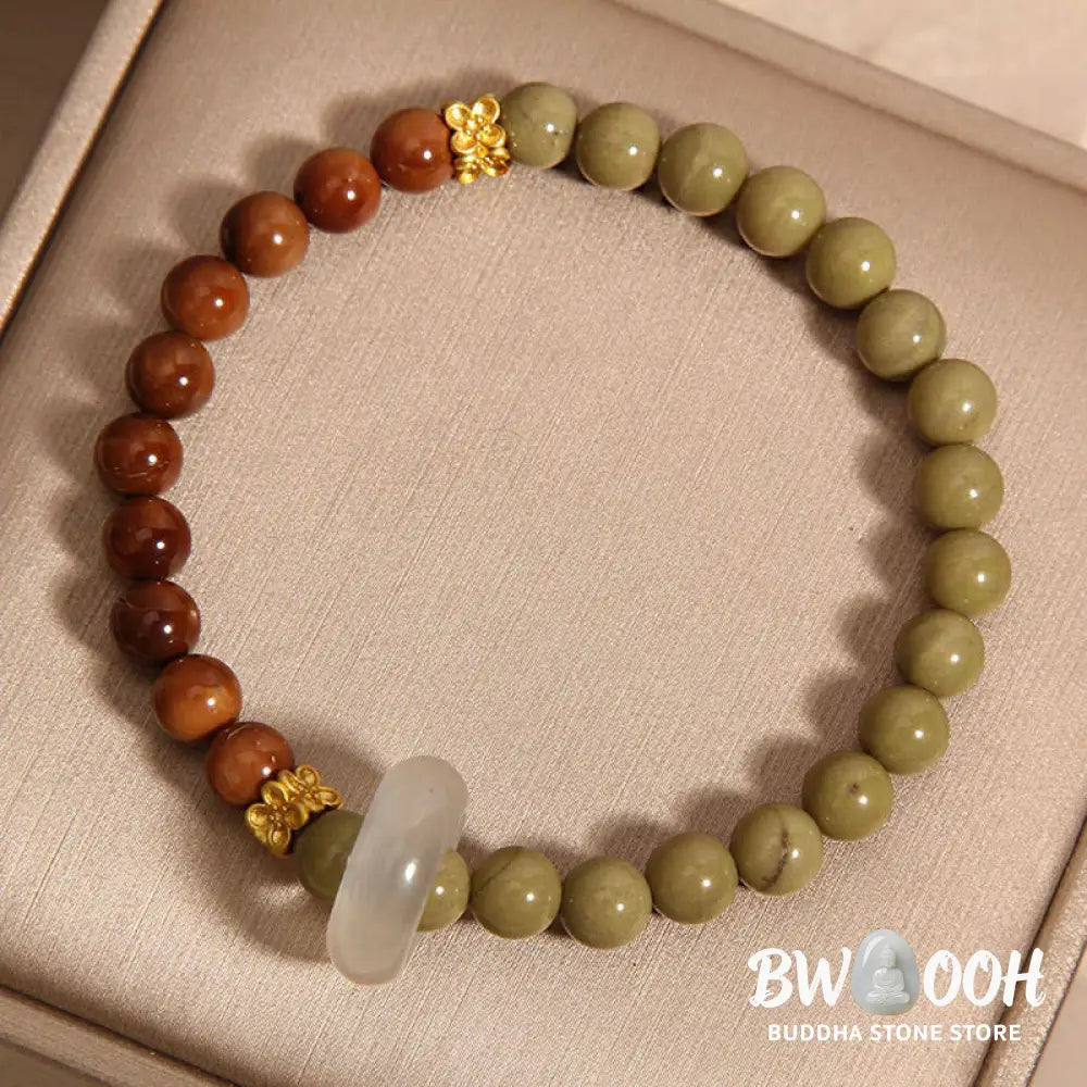 Buddha Stones Natural Alashan Agate Kuka Seed Encourage Bracelet - BWOOOH - Alashan Agate Kuka Seed(Wrist