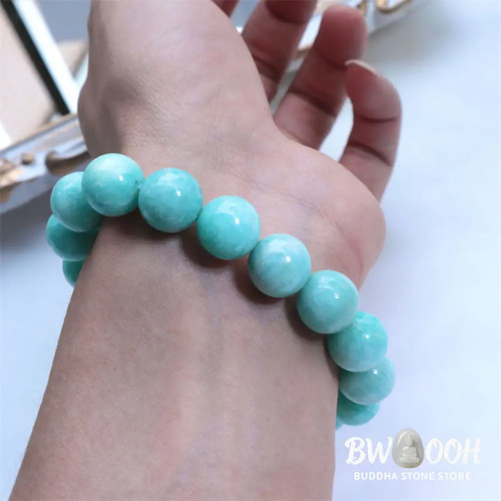 Buddha Stones Natural Amazonite Beads Healing Confidence Bracelet - BWOOOH - Bracelet