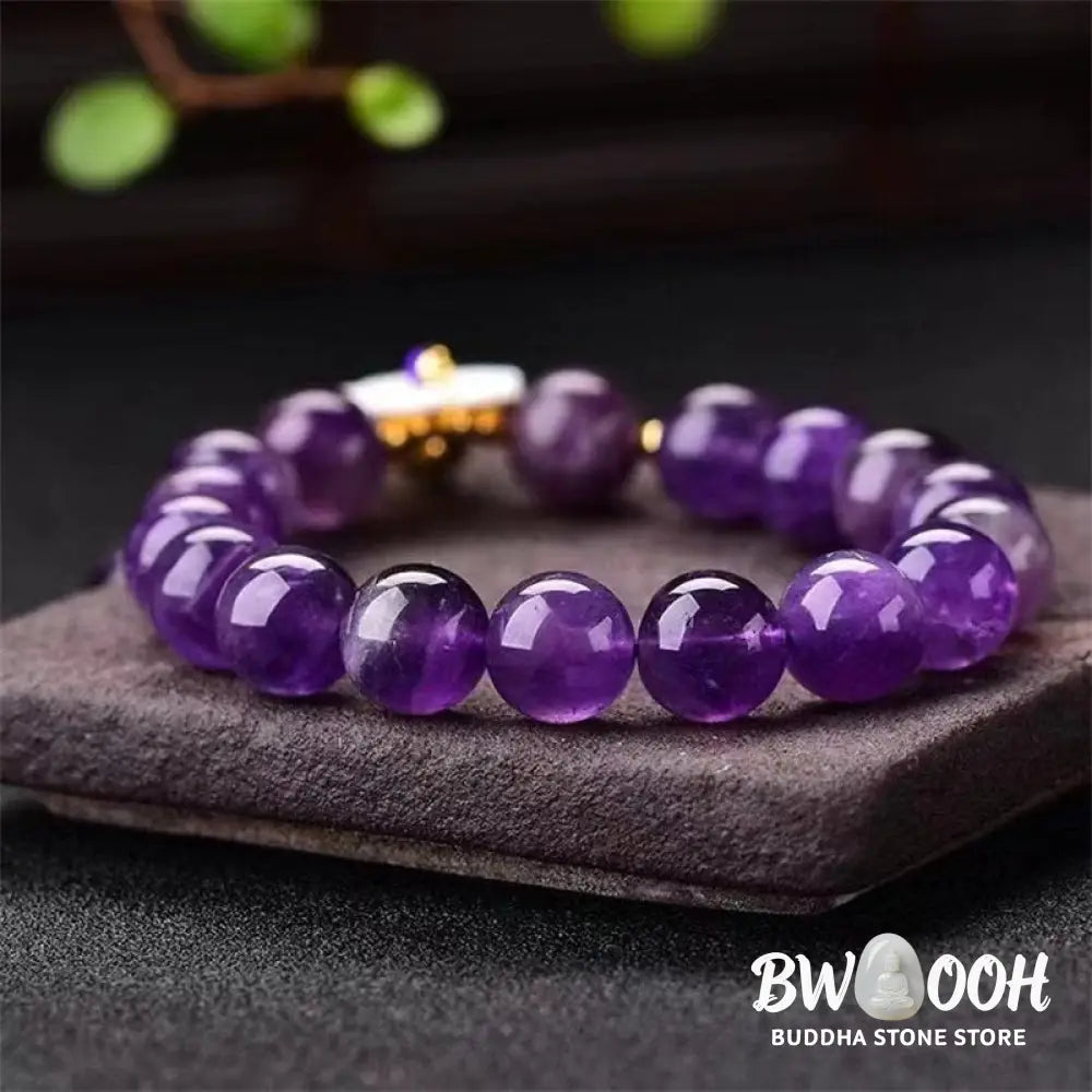 Buddha Stones Natural Amethyst Crystal Flower Spiritual Healing Bracelet - BWOOOH - Amethyst (Spiritual Awareness ♥