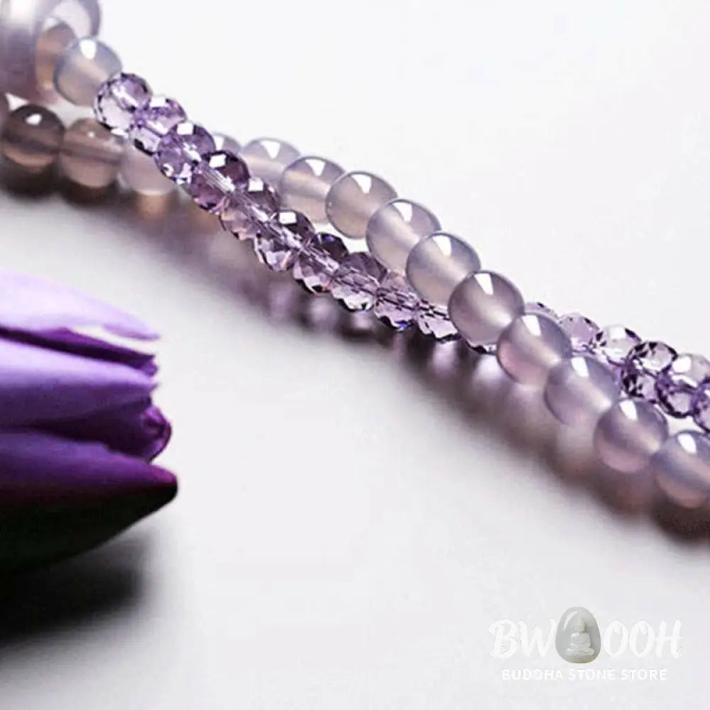 Buddha Stones Natural Amethyst Crystal Meditation Healing Bracelet - BWOOOH - Bracelet