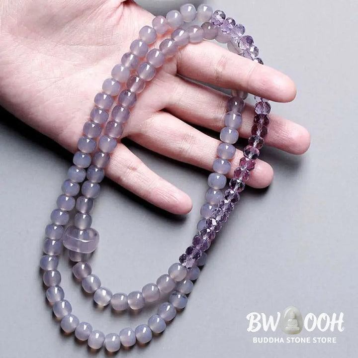 Buddha Stones Natural Amethyst Crystal Meditation Healing Bracelet - BWOOOH - Bracelet