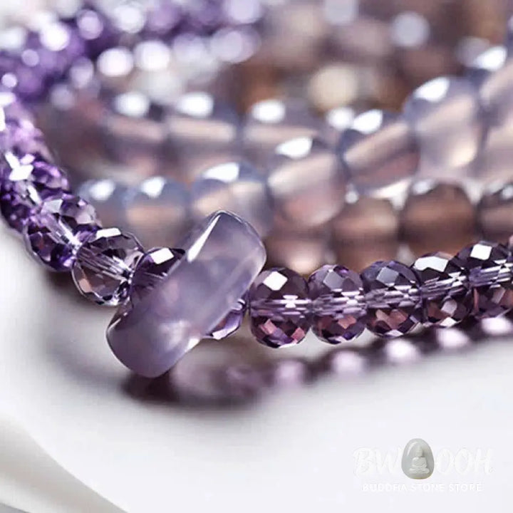 Buddha Stones Natural Amethyst Crystal Meditation Healing Bracelet - BWOOOH - Bracelet