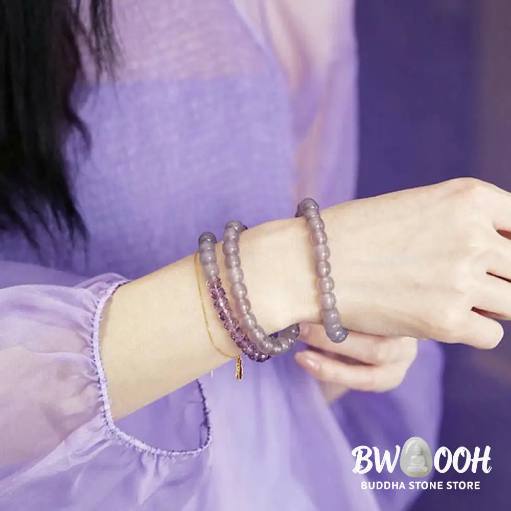 Buddha Stones Natural Amethyst Crystal Meditation Healing Bracelet - BWOOOH - Bracelet