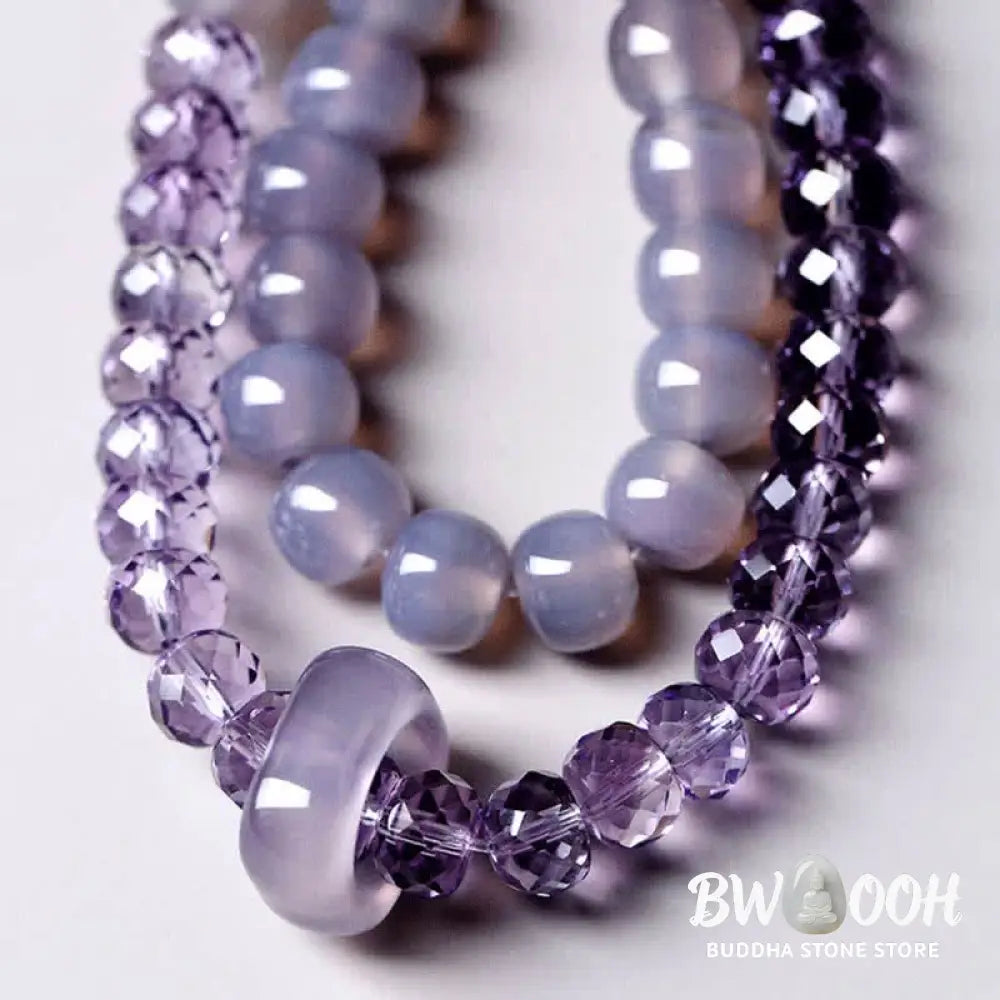Buddha Stones Natural Amethyst Crystal Meditation Healing Bracelet - BWOOOH - Bracelet