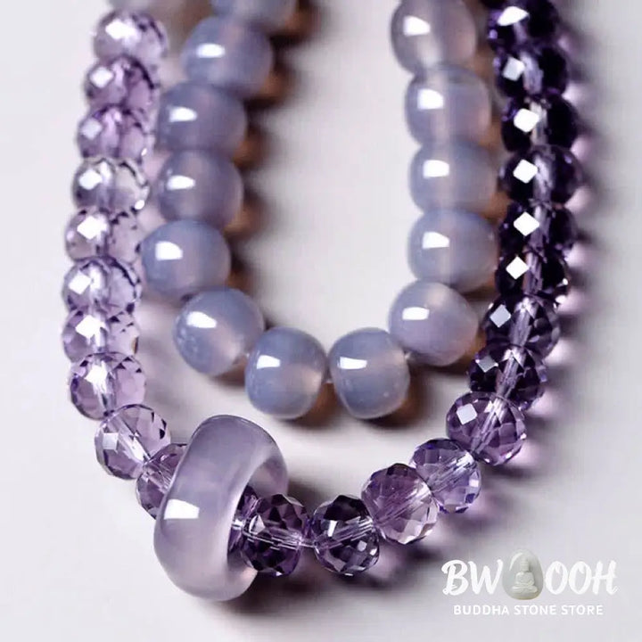 Buddha Stones Natural Amethyst Crystal Meditation Healing Bracelet - BWOOOH - Bracelet