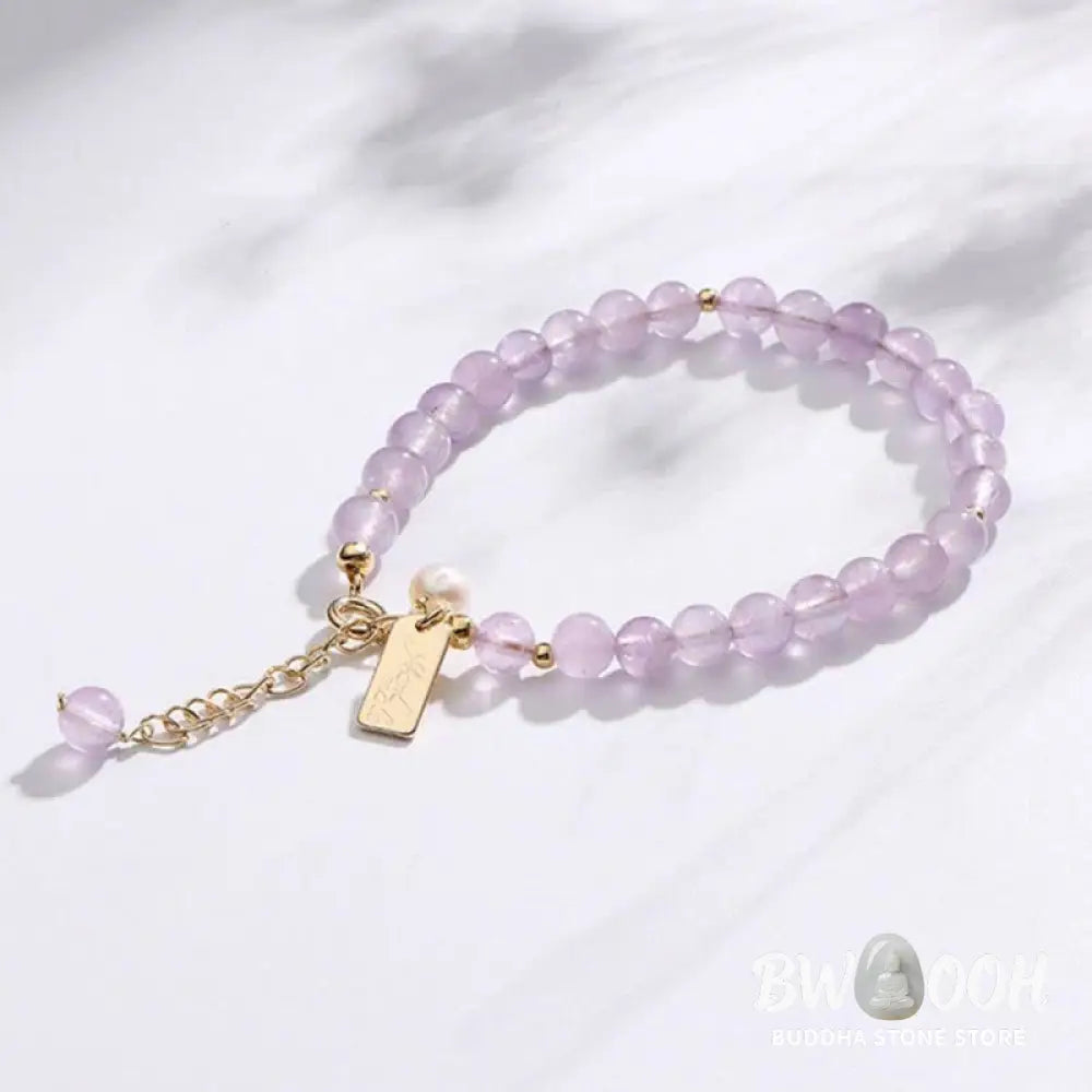 BWOOOH Natural Amethyst Crystal Relieves Stress Bracelet - Amethyst (Spiritual Awareness ♥ Inner Peace)