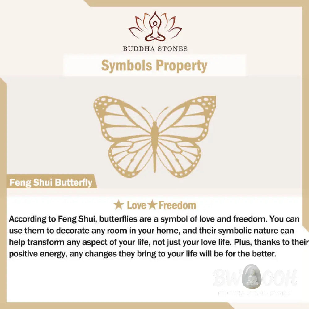 Buddha Stones Natural Amethyst Crystal Spiritual Butterfly Charm Bracelet - BWOOOH - Amethyst (Spiritual Awareness ♥