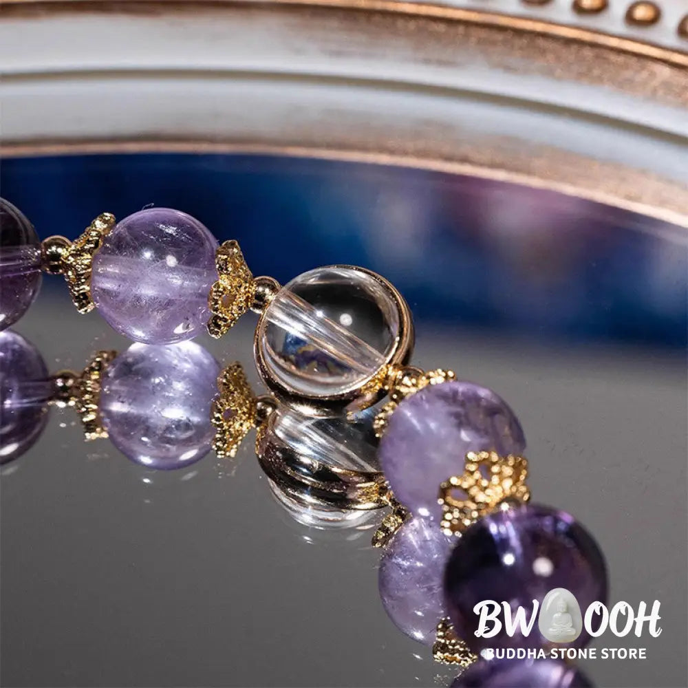 Buddha Stones Natural Amethyst Inner Peace Healing Star Charm Bracelet - BWOOOH - Amethyst(Inner Peace♥Healing)(Wrist
