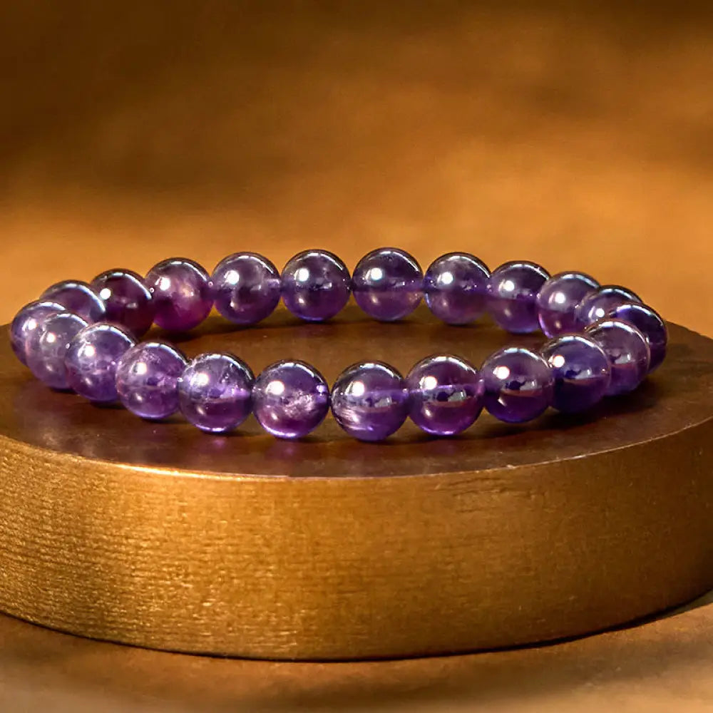 BWOOOH Natural Amethyst Inner Peace Meditation Bracelet - BWOOOH - Amethyst(Wrist Circumference: 14-16cm)