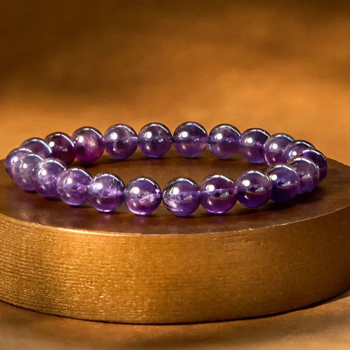 BWOOOH Natural Amethyst Inner Peace Meditation Bracelet - BWOOOH - Amethyst(Wrist Circumference: 14-16cm)
