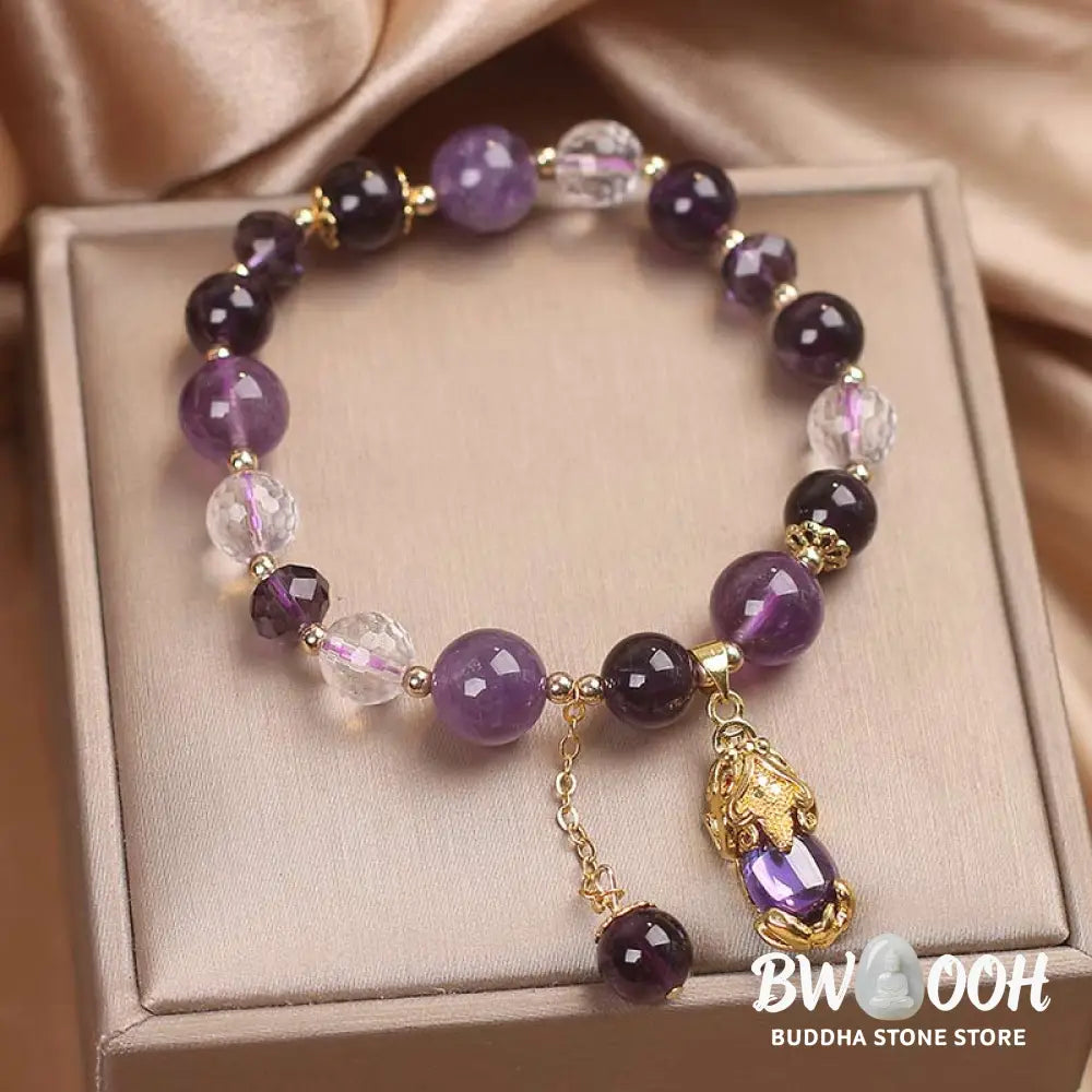 Buddha Stones Natural Amethyst PiXiu Healing Bracelet - BWOOOH - Amethyst - Bracelet