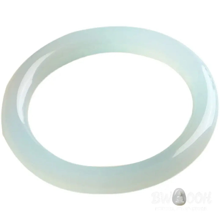 Buddha Stones Natural Aquamarine Blessing Serenity Bangle Bracelet - BWOOOH - Bracelet Bangle