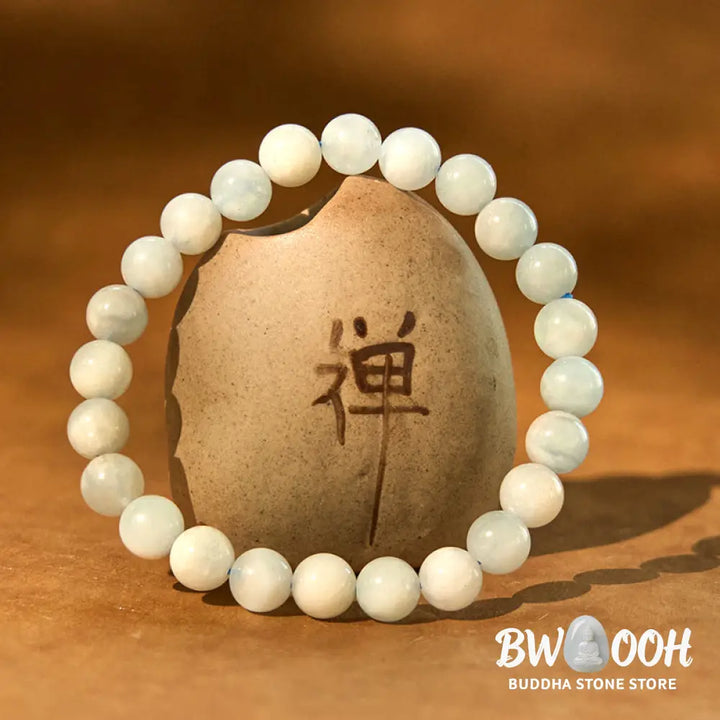 Buddha Stones Natural Aquamarine Healing Bead Bracelet - BWOOOH - Aquamarine(Wrist Circumference: 14-16cm) - Bracelet