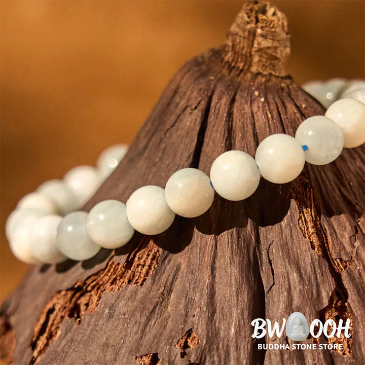 Buddha Stones Natural Aquamarine Healing Bead Bracelet - BWOOOH - Aquamarine(Wrist Circumference: 14-16cm) - Bracelet