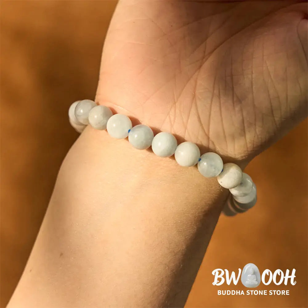 Buddha Stones Natural Aquamarine Healing Bead Bracelet - BWOOOH - Aquamarine(Wrist Circumference: 14-16cm) - Bracelet