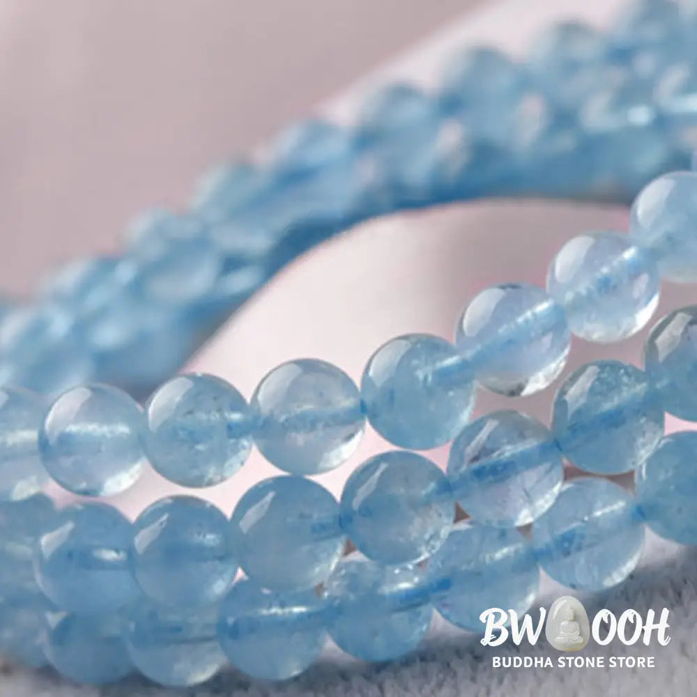 BWOOOH Natural Aquamarine Peace Healing Bracelet | natural stone spiritual bracelet for healing and mindful living