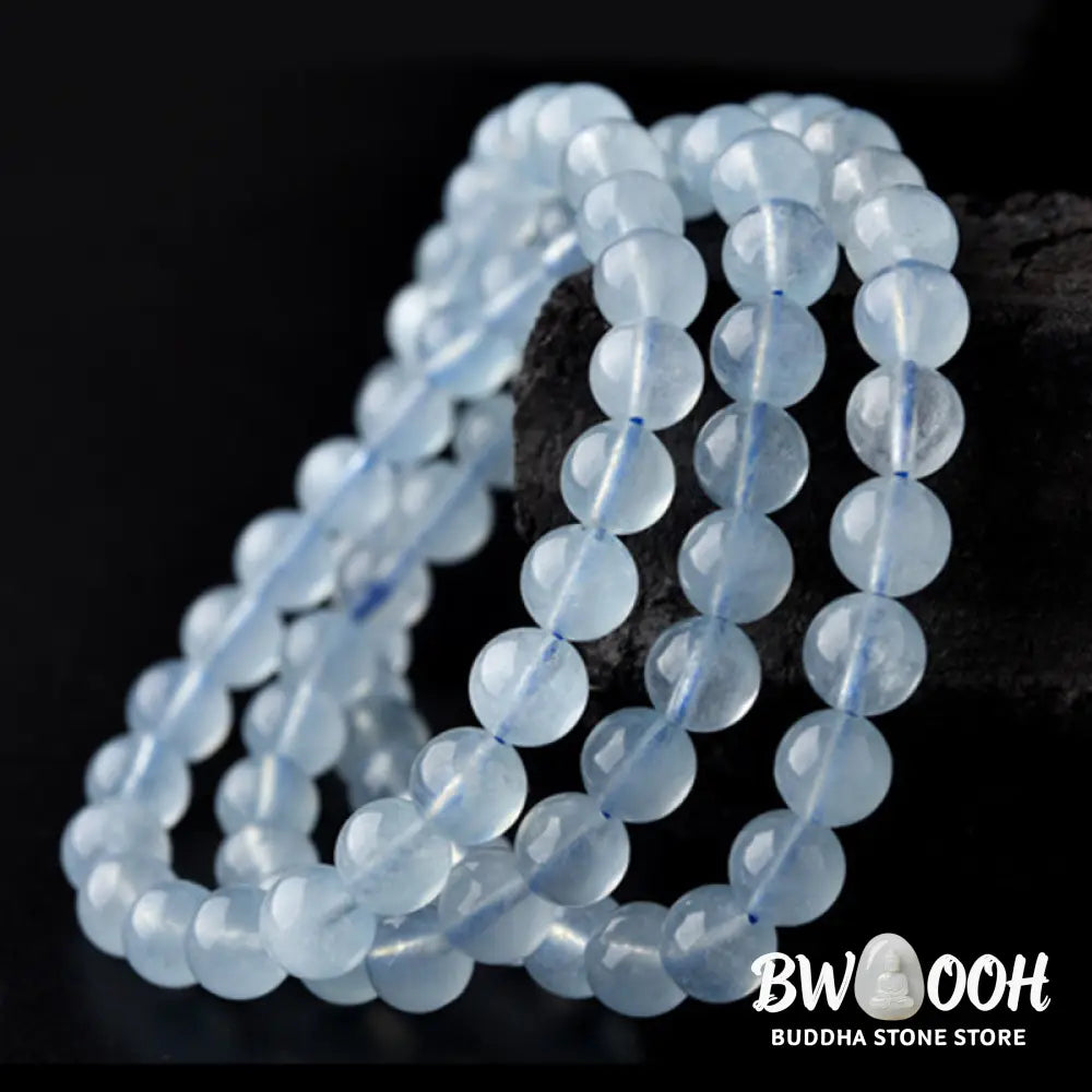 BWOOOH Natural Aquamarine Peace Healing Bracelet | natural stone spiritual bracelet for healing and mindful living