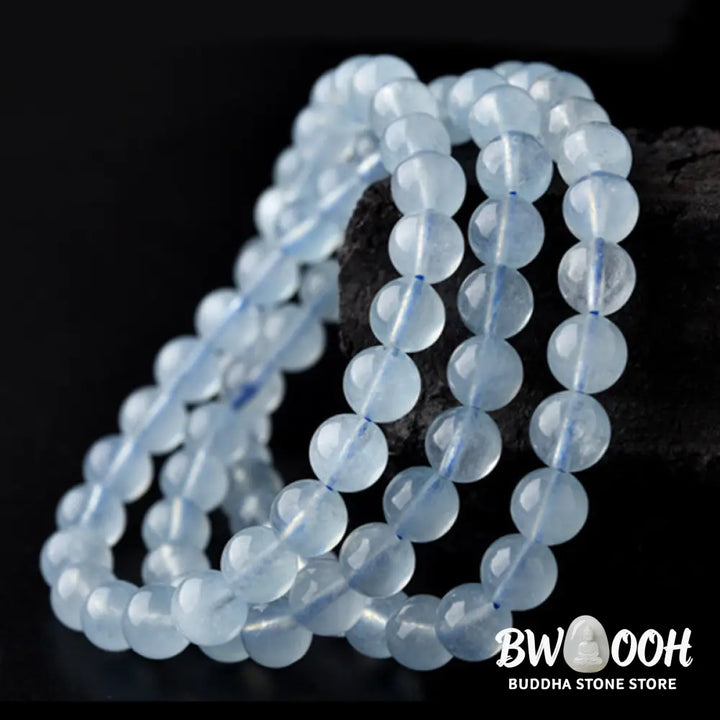 BWOOOH Natural Aquamarine Peace Healing Bracelet | natural stone spiritual bracelet for healing and mindful living