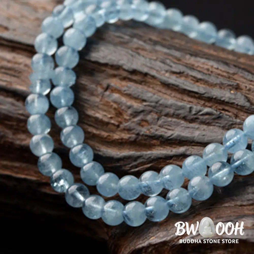 BWOOOH Natural Aquamarine Peace Healing Bracelet | natural stone spiritual bracelet for healing and mindful living