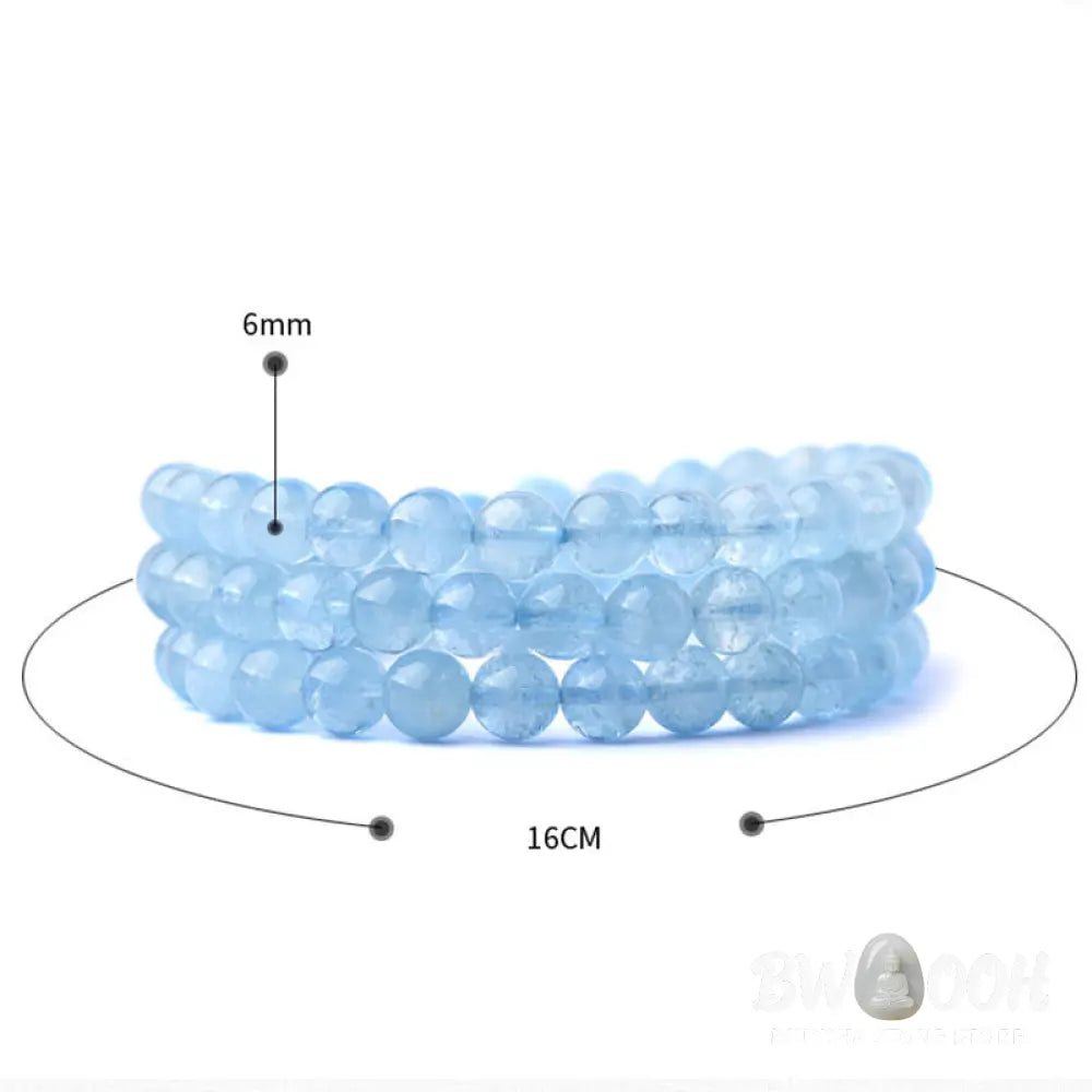 BWOOOH Natural Aquamarine Peace Healing Bracelet | natural stone spiritual bracelet for healing and mindful living