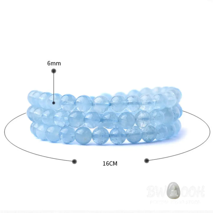 BWOOOH Natural Aquamarine Peace Healing Bracelet | natural stone spiritual bracelet for healing and mindful living
