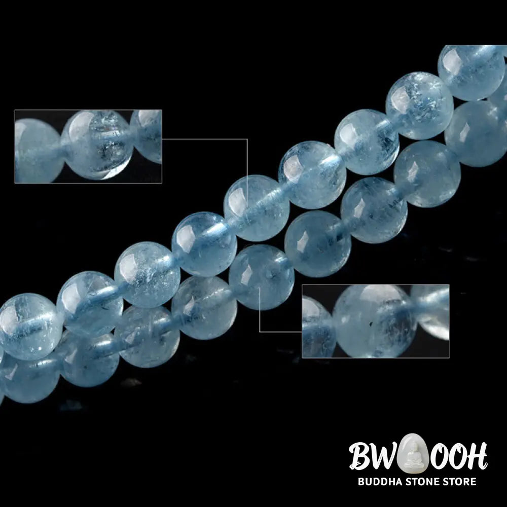 BWOOOH Natural Aquamarine Peace Healing Bracelet | natural stone spiritual bracelet for healing and mindful living