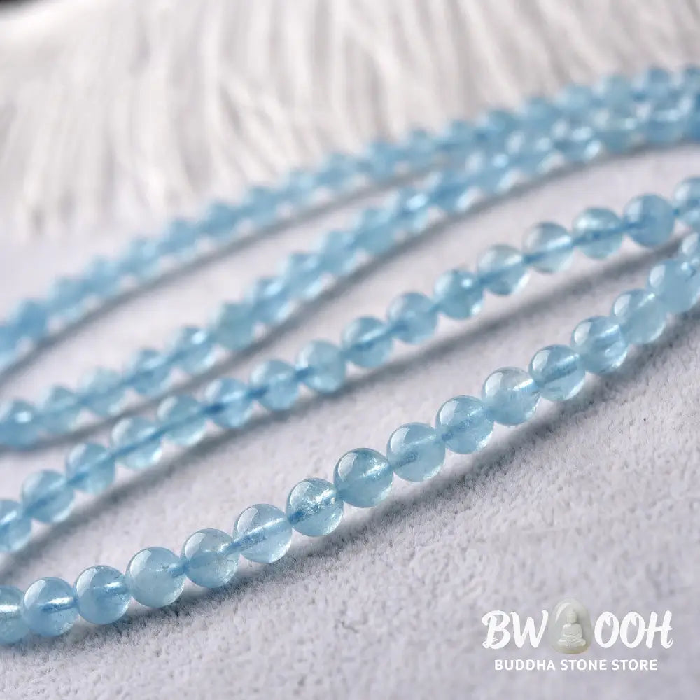 BWOOOH Natural Aquamarine Peace Healing Bracelet | natural stone spiritual bracelet for healing and mindful living