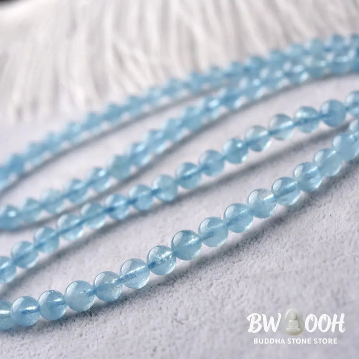BWOOOH Natural Aquamarine Peace Healing Bracelet | natural stone spiritual bracelet for healing and mindful living