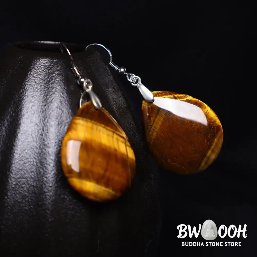 Buddha Stones Natural Aventurine Dangle Healing Drop Earrings - Earrings