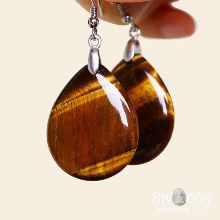 Buddha Stones Natural Aventurine Dangle Healing Drop Earrings - Earrings