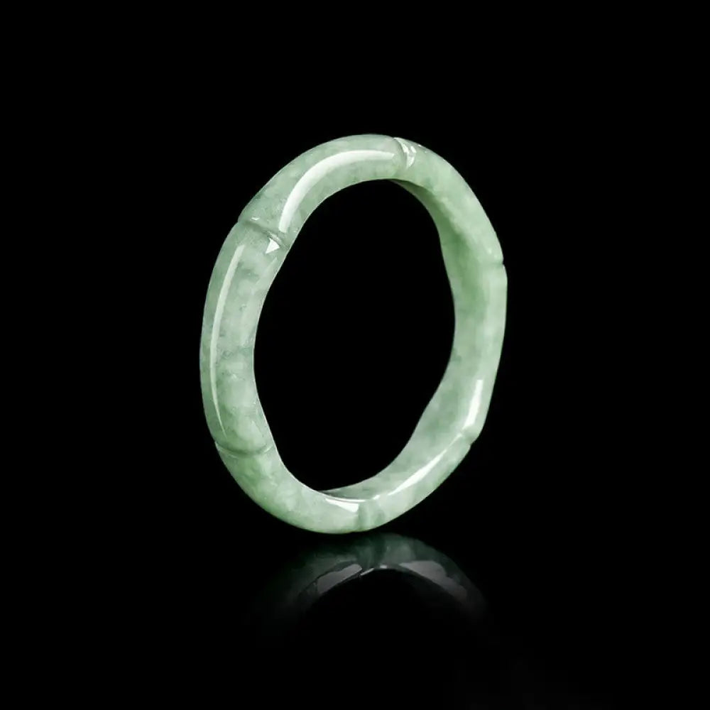 BWOOOH Natural Bamboo Design Jade Abundance Ring — Jade jade bracelet for spiritual healing and mindful living