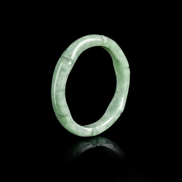 BWOOOH Natural Bamboo Design Jade Abundance Ring — Jade jade bracelet for spiritual healing and mindful living