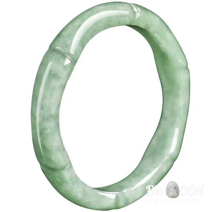 Buddha Stones Natural Bamboo Design Jade Abundance Ring - Ring