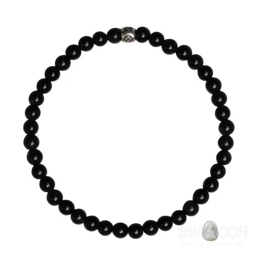 Buddha Stones Natural Black Obsidian Smoky Quartz Purification Strength Bracelet - BWOOOH - Bracelet