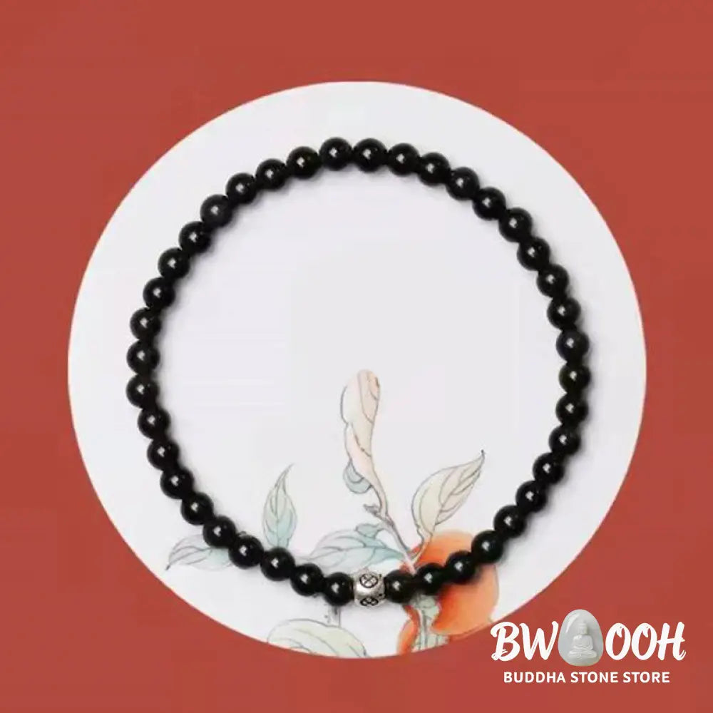 Buddha Stones Natural Black Obsidian Smoky Quartz Purification Strength Bracelet - BWOOOH - Bracelet