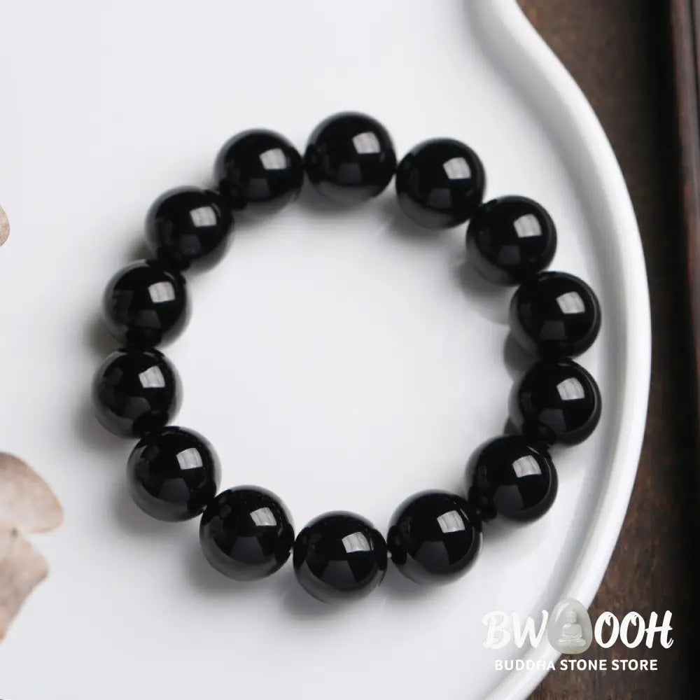 Buddha Stones Natural Black Onyx Fortune Bracelet - BWOOOH - Black Onyx - Bracelet
