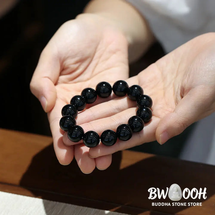Buddha Stones Natural Black Onyx Fortune Bracelet - BWOOOH - Black Onyx - Bracelet