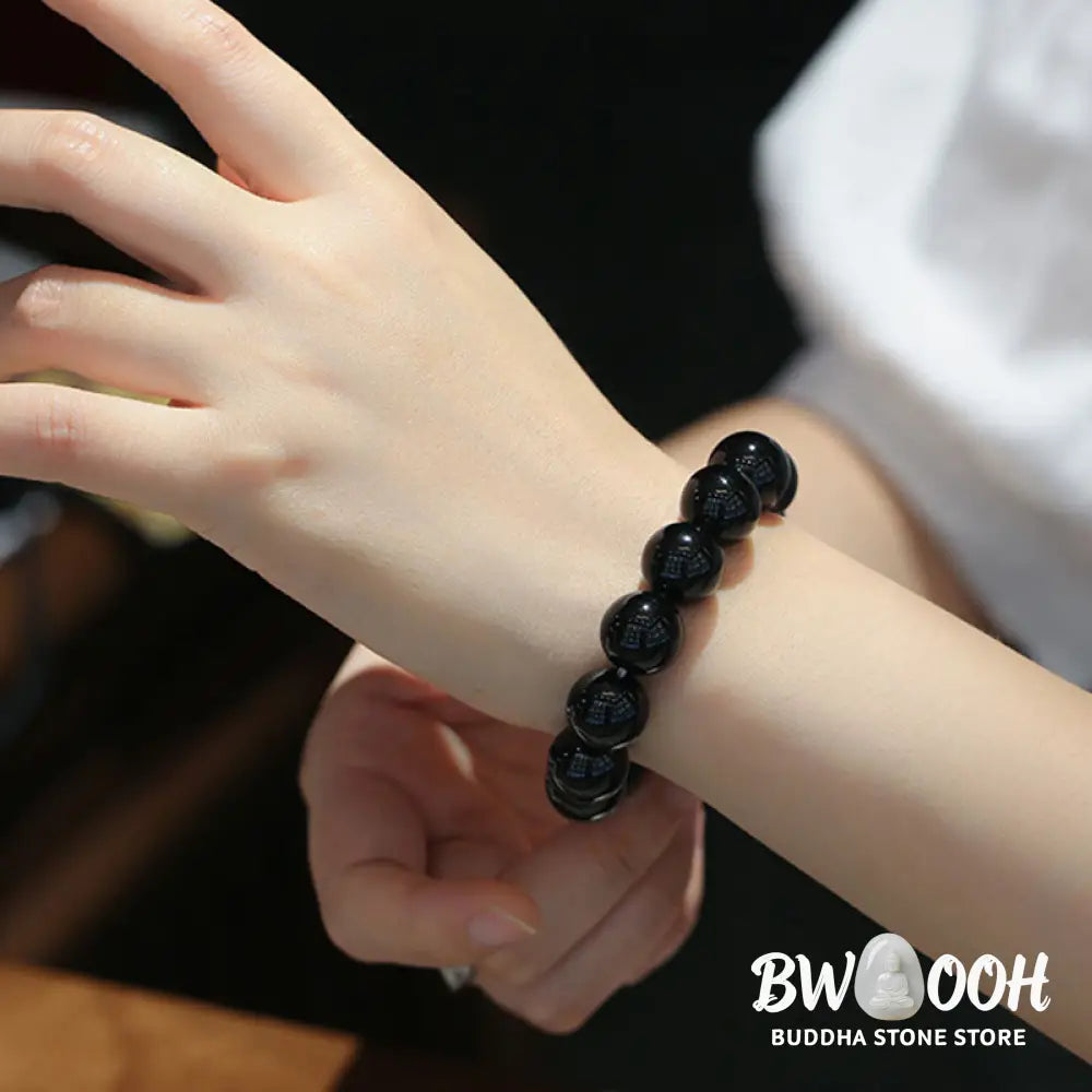 Buddha Stones Natural Black Onyx Fortune Bracelet - BWOOOH - Black Onyx - Bracelet