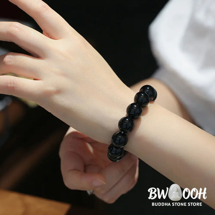 Buddha Stones Natural Black Onyx Fortune Bracelet - BWOOOH - Black Onyx - Bracelet