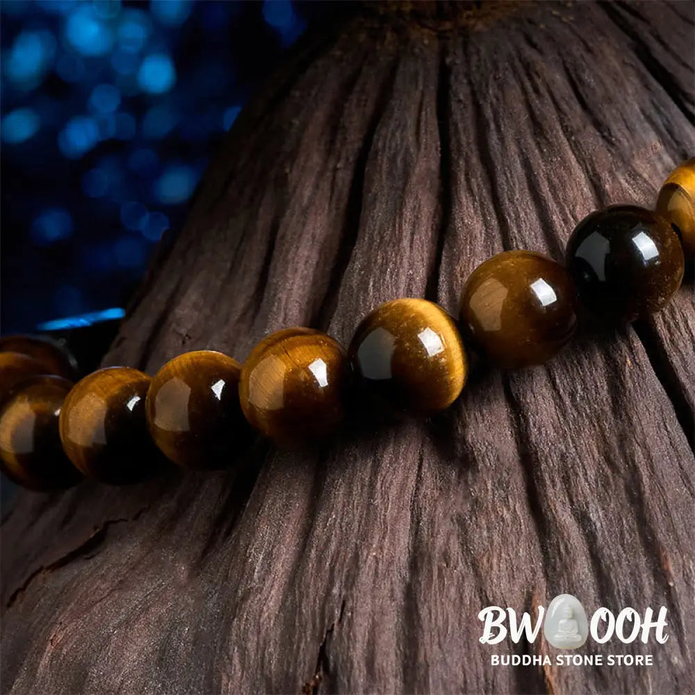 BWOOOH Natural Black Tourmaline Tiger Eye Positive Bracelet | natural stone spiritual bracelet for healing and mindful living