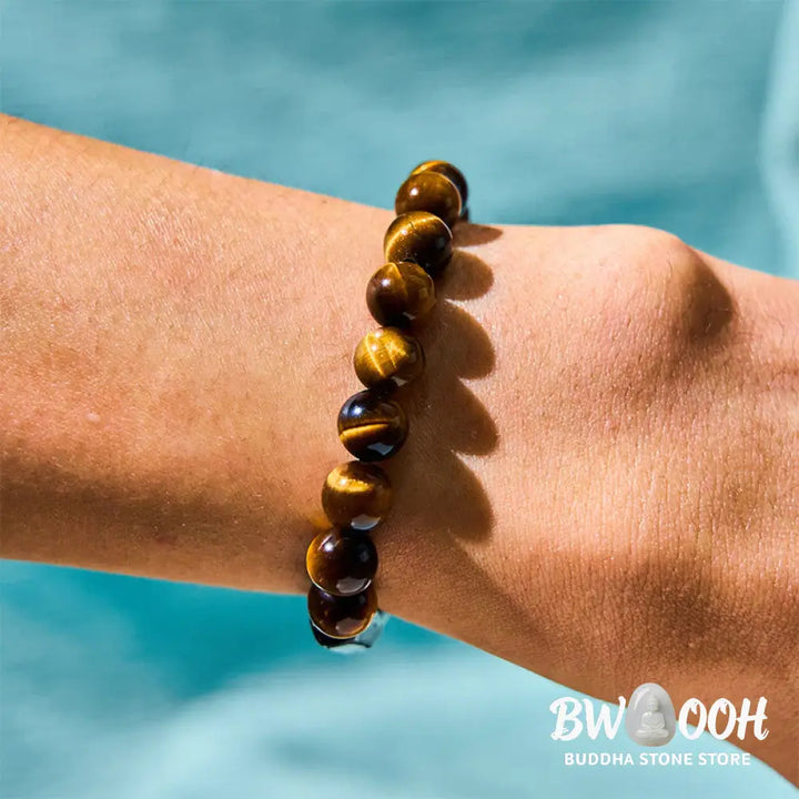 Buddha Stones Natural Black Tourmaline Tiger Eye Positive Bracelet - BWOOOH - Black Tourmaline&amp;Tiger Eye - Bracelet