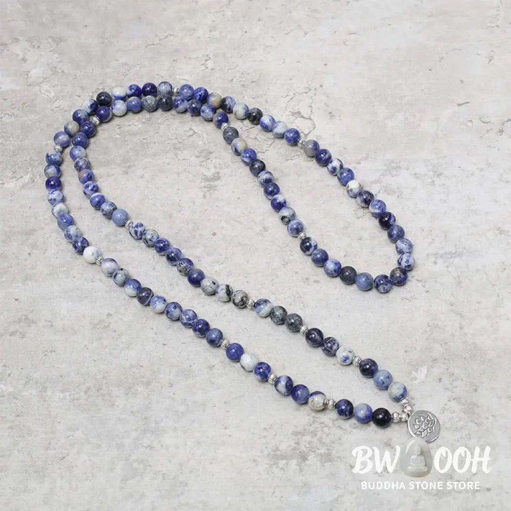 Buddha Stones Natural Blue Aventurine Lotus Peace Necklace Bracelet - BWOOOH - Blue Aventurine - Bracelet Necklaces &amp;