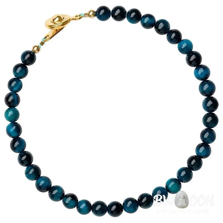 Buddha Stones Natural Blue Tiger Eye Stone Protection Chain Bracelet - BWOOOH - Bracelet