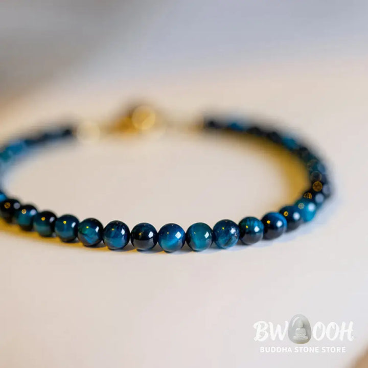 Buddha Stones Natural Blue Tiger Eye Stone Protection Chain Bracelet - BWOOOH - Bracelet