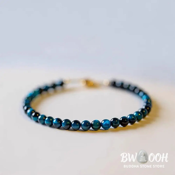 Buddha Stones Natural Blue Tiger Eye Stone Protection Chain Bracelet - BWOOOH - Bracelet