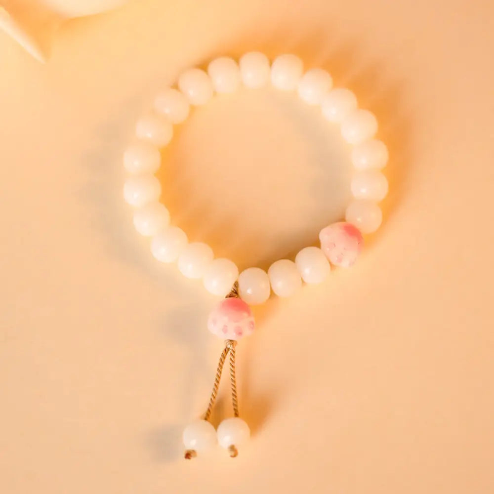 BWOOOH Natural Bodhi Seed Lovely Paw Lucky Cat Paw Peace Bracelet - Bracelet