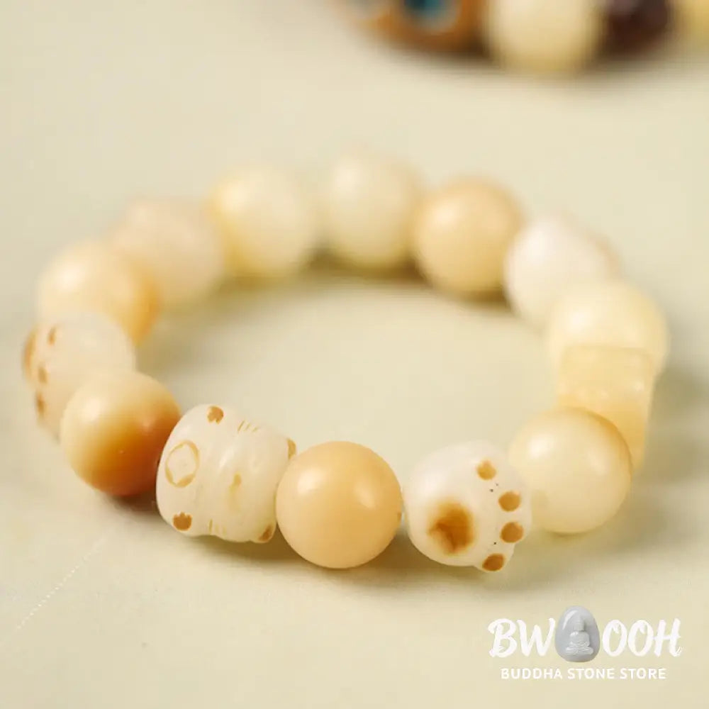 Buddha Stones Natural Bodhi Seed Sandalwood Lucky Cute Cat Head Paw Claw Peace Bracelet - BWOOOH - Bracelet