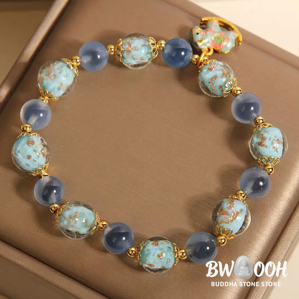 Buddha Stones Natural Candy Agate White Crystal Year Of The Horse Strength Bracelet - Candy Agate(Wrist Circumference: