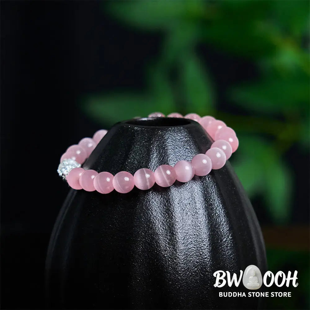 Buddha Stones Natural Cat’s Eye Beads 990 Sterling Silver Pixiu Positive Bracelet - BWOOOH - Bracelet