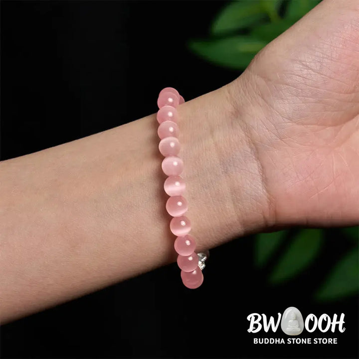 Buddha Stones Natural Cat’s Eye Beads 990 Sterling Silver Pixiu Positive Bracelet - BWOOOH - Bracelet